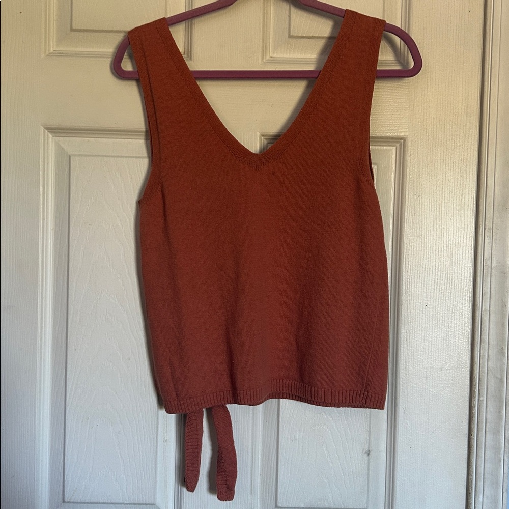 NWT Simply Vera Vera Wang baked clay side tie tank top size XS - Picture 3 of 6